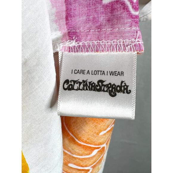 Collina Strada Tulips Oversized Printed Short Sleeve Women's Shirt Large - Picture 4 of 9